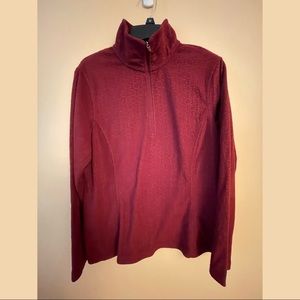 Turtleneck maroon 3/4 zip sweater